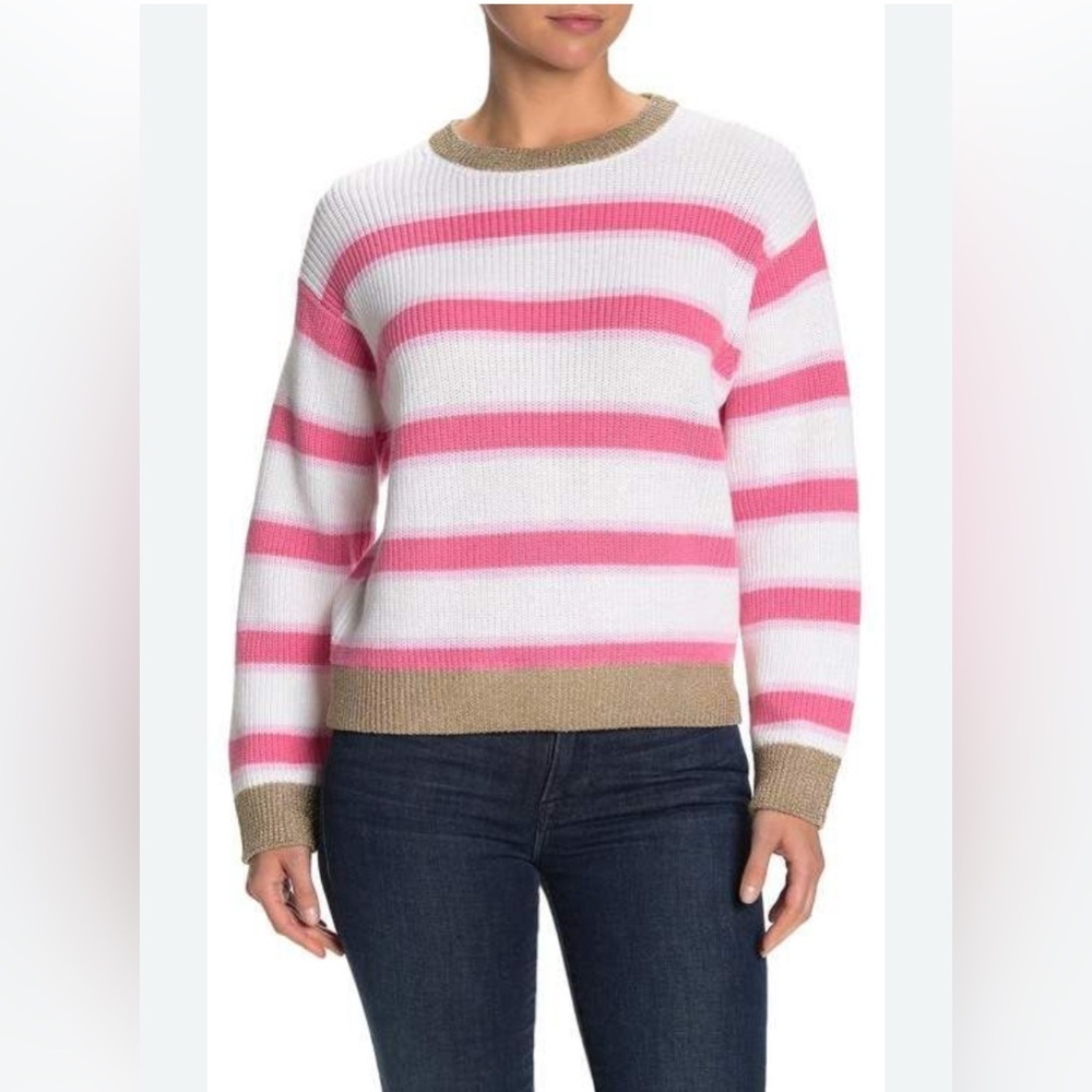 525 America Cotton Striped Sweater Size Medium